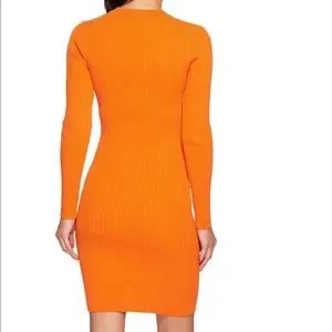 chinese dress ladies Michael Kors Women's Ribbed Lace-Up Sweater Dress Electric Pink L main image 0